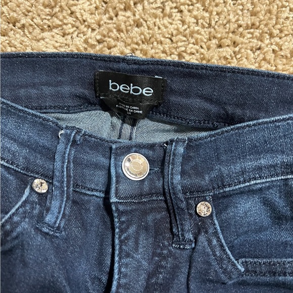 bebe dark wash straight leg skinny jeans - Picture 3 of 6